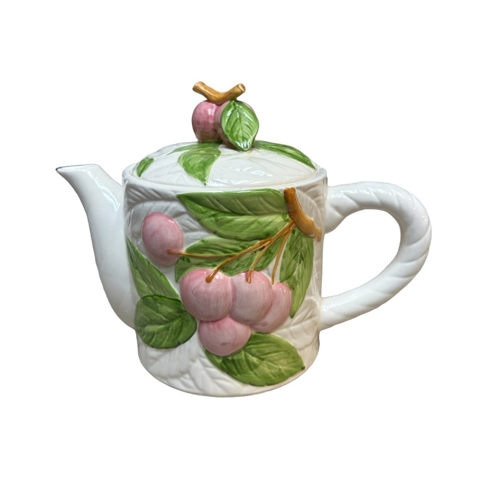 Fruit Du Jour Cherry Shafford Tea Pot with Lid Fruit Series 6 Cups Measurements